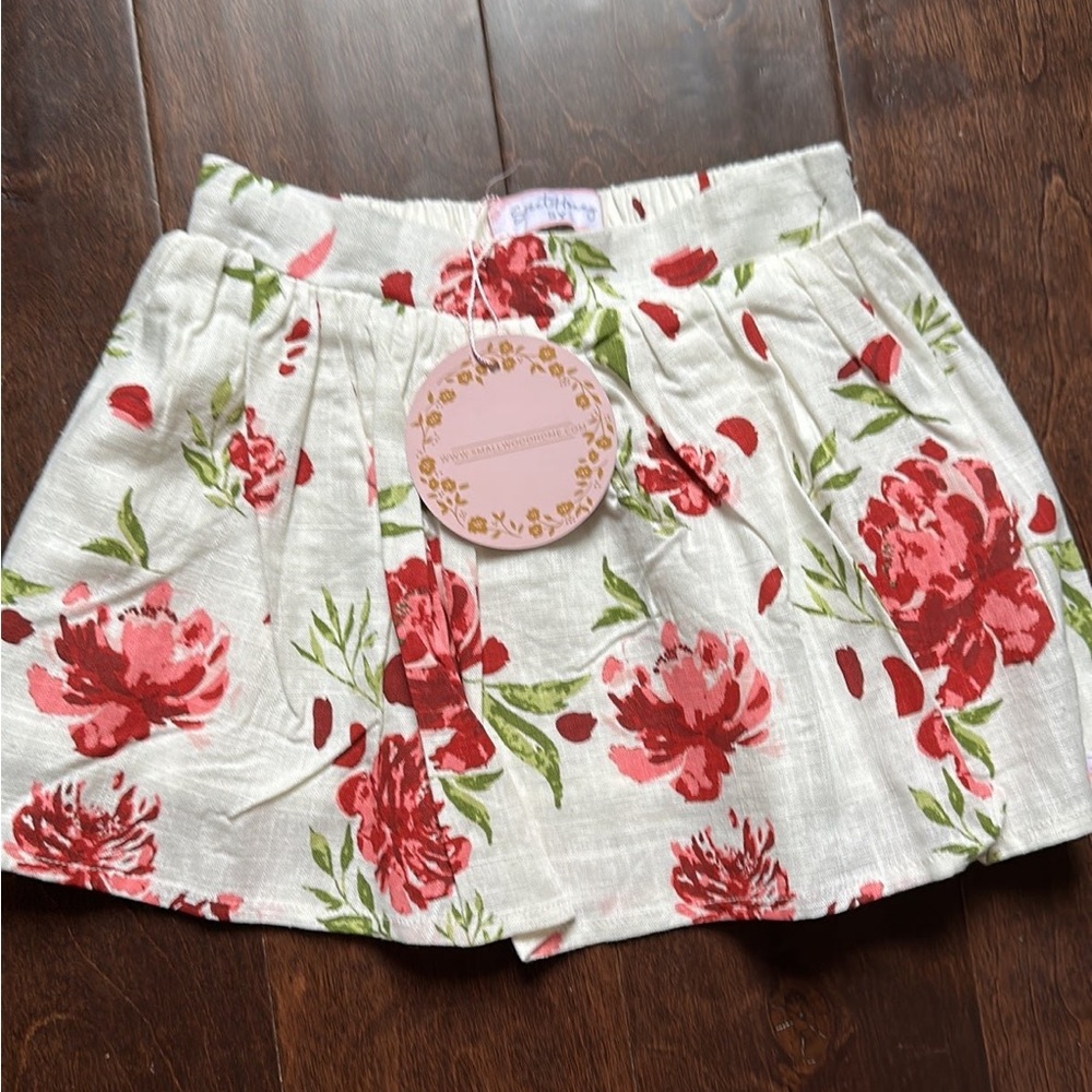 Nwt Sweethoney rose linen ivory skirt 5t sweet honey